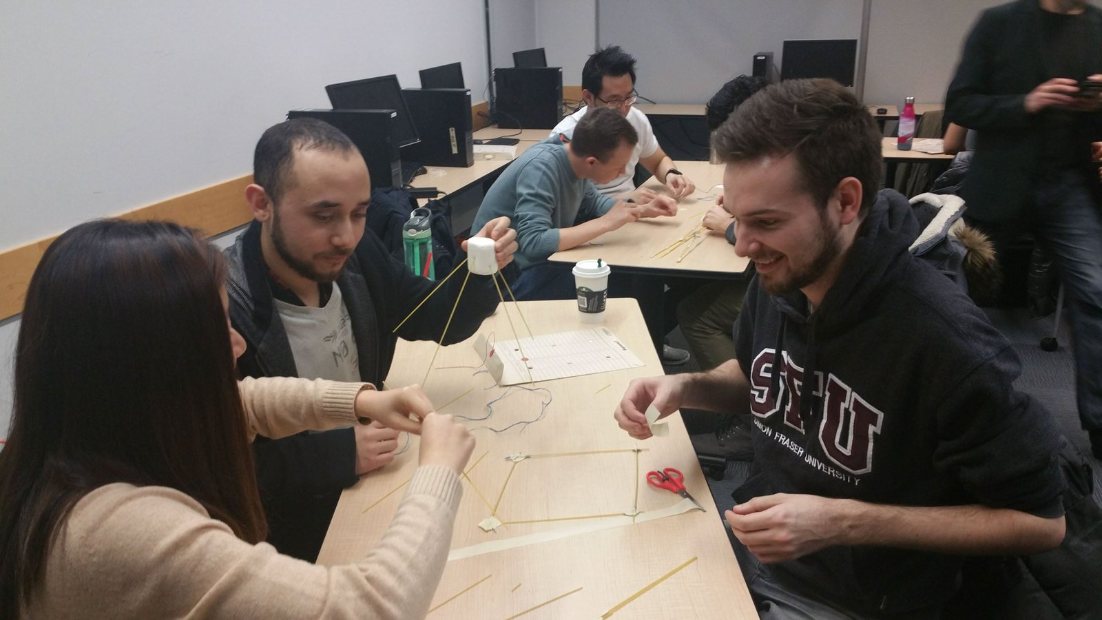 Marshmallow challenge team-building exercise